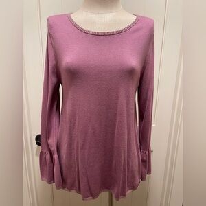 DG2 Size Large Mauve Tunic Bell Cuffs and Sparkling Trim Details Pre-Loved